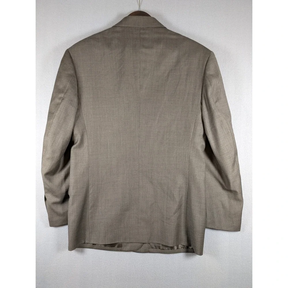 Richard Harris Mens 40S Super Wool 3 Button Blazer Sport Coat Taupe Brown